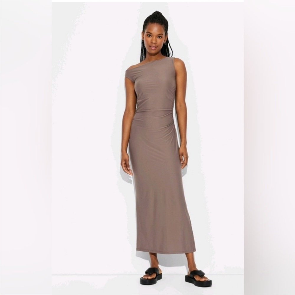 Gray Wild Fable One-Shoulder Sheath Dress Casual
